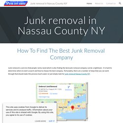 Junk removal in Nassau County NY