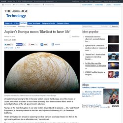 Jupiter's Europa moon 'likeliest to have life'