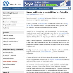 Marco jurídico de la contabilidad en Colombia