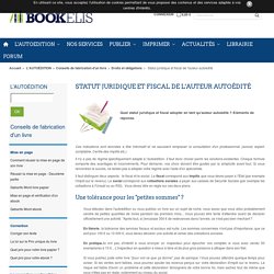 Statut juridique et fiscal de l'auteur autoédité - Bookelis
