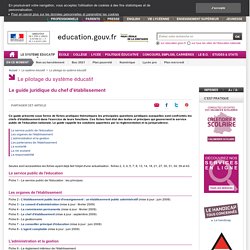 Le guide juridique du chef d'établissement