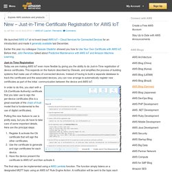Just-in-Time Certificate Registration for AWS IoT