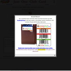 Just One Club Card - Combine All Of Your Club Cards