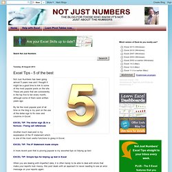 Not Just Numbers: Excel Tips - 5 of the best