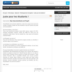 Juste pour les étudiants !