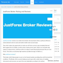 JustForex Broker Rating and Reviews - 23 September 2019 - Blog - Personal site