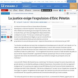 La justice exige l'expulsion d'Eric Pétetin
