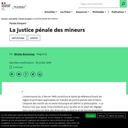 Justice pénale des mineurs en France ordonnance du 2 février 1945
