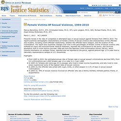 Female Victims of Sexual Violence, 1994-2010