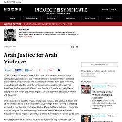 Arab Justice for Arab Violence - Aryeh Neier