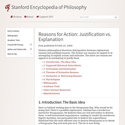 Reasons for Action: Justification vs. Explanation