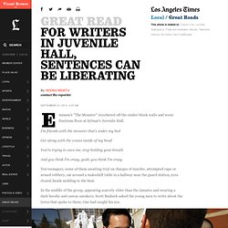 For writers in juvenile hall, sentences can be liberating - LA Times