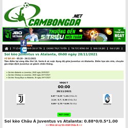 Soi kèo Juventus vs Atalanta, 0h00 ngày 28/11/2021