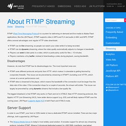 Video Delivery: RTMP Streaming