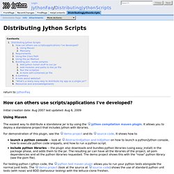 JythonFaq/DistributingJythonScripts - JythonWiki