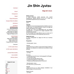 Jin Shin Jyutsu - Formation : Stage de 5 Jours - site francophone