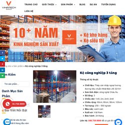 Kệ công nghiệp 3 tầng - Vinatech JSC