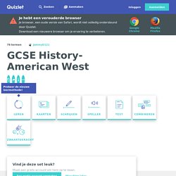 GCSE History- American West Flashcards