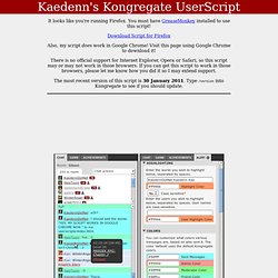Kaedenn's Kongregate UserScript