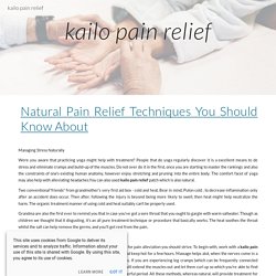 kailo pain relief