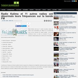Radio Kalima et 11 autres radios ont désormais leurs fréquences sur la bande FM