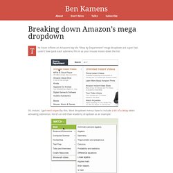 Breaking down Amazon’s mega dropdown