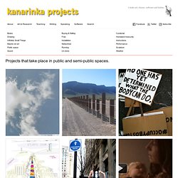 kanarinka projects » Public space