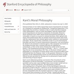 Kant's Moral Philosophy