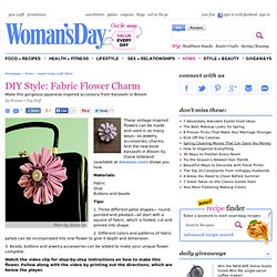 Kanzashi Fabric Folded Flower Craft Project at WomansDay.com