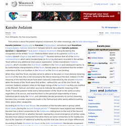 Karaite Judaism