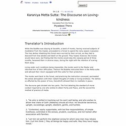 Karaniya Metta Sutta: The Discourse on Loving-kindness