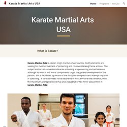 Karate Martial Arts USA