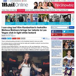Kim Kardashian's lookalike Melissa Molinaro in tight white leotard at Las Vegas club