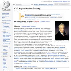 Prussia - Karl August von Hardenberg