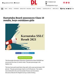 Karnataka Board announces Class 10 results, boys outshines girls