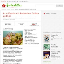 Kartoffelsalat mit Radieschen, Gurken und Eier