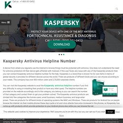 Kaspersky Antivirus Helpline Number USA, Kaspersky support email