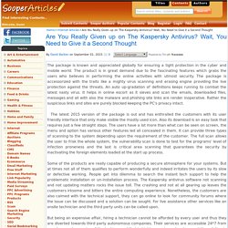 Are You Really Given up on The Kaspersky Antivirus? Wait, You Need to Give it a Second Thought