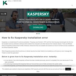 How to fix Kaspersky installation error, Kaspersky Anti-Virus 2018.