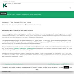 Kaspersky Total Security 2018 key online