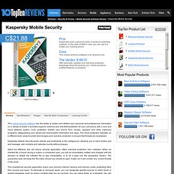 Kaspersky Mobile Security 2012 - TopTenREVIEWS