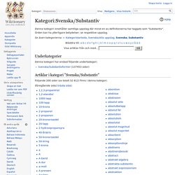 Kategori:Svenska/Substantiv - Wiktionary