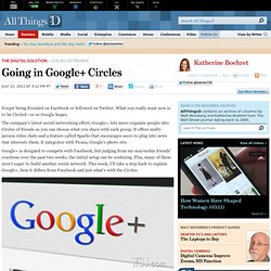 Going in Google+ Circles. Review of Google+ - Katherine Boehret - The Digital Solution - AllThingsD - Aurora