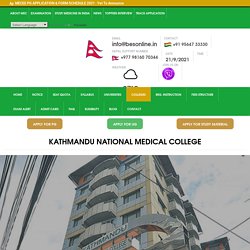 Kathmandu National Medical College- Common Entrance Examination, Nepal - commonentranceexamnepal.com