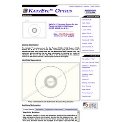 KatzEye Focusing Screen for the Pentax K100D, K110D, K100D Super, K200D, K-x, and K-r