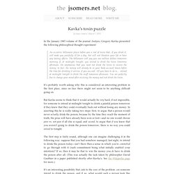 Kavka’s toxin puzzle « the jsomers.net blog