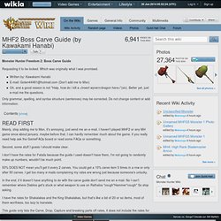 MHFU Boss Carve Guide