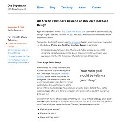 iOS 5 Tech Talk: Mark Kawano on iOS User Interface Design