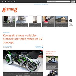 Kawasaki shows variable-architecture three wheeler EV concept