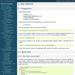 1. Kay tutorial — Kay v1.1.0 documentation
